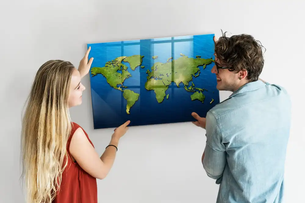 Tablica magnetyczna na ścianę atlas świata