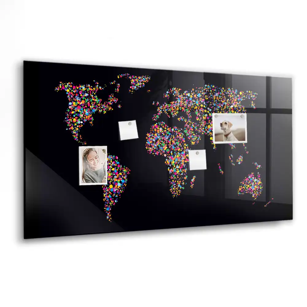 Magnetyczna tablica punktowa mapa świata