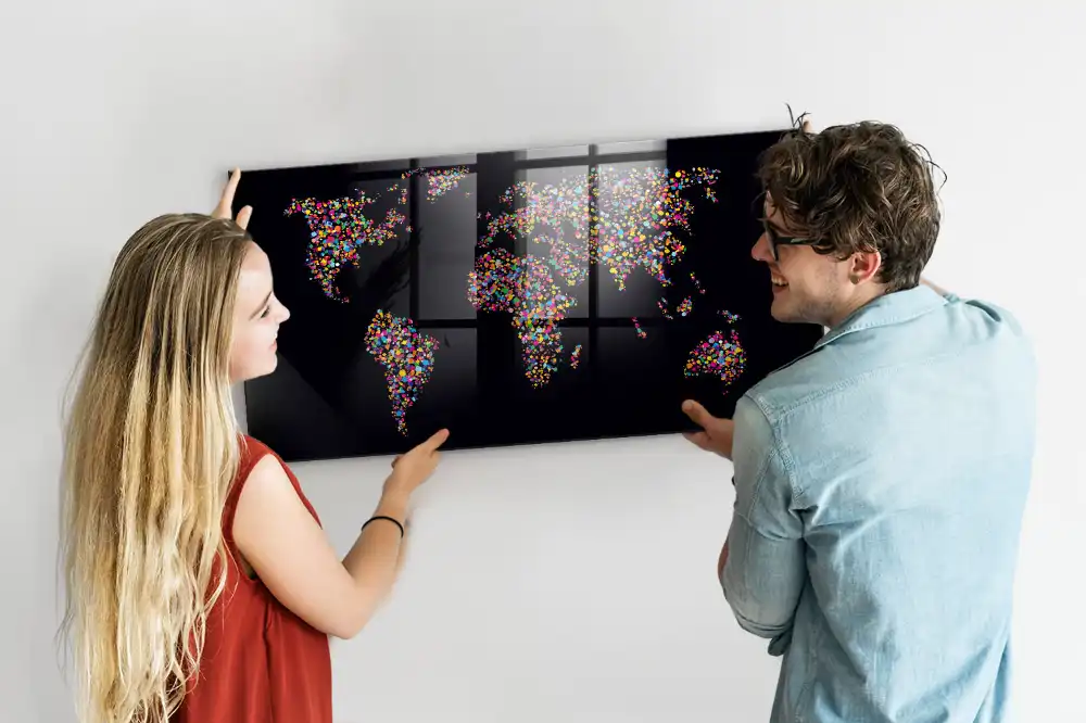 Magnetyczna tablica punktowa mapa świata