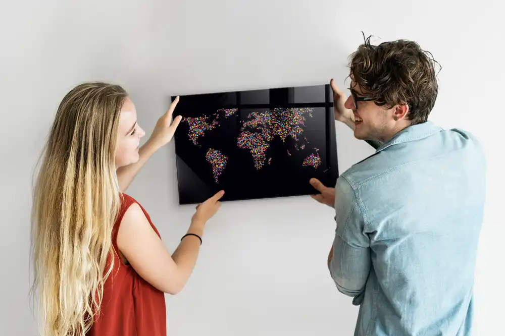 Magnetyczna tablica punktowa mapa świata