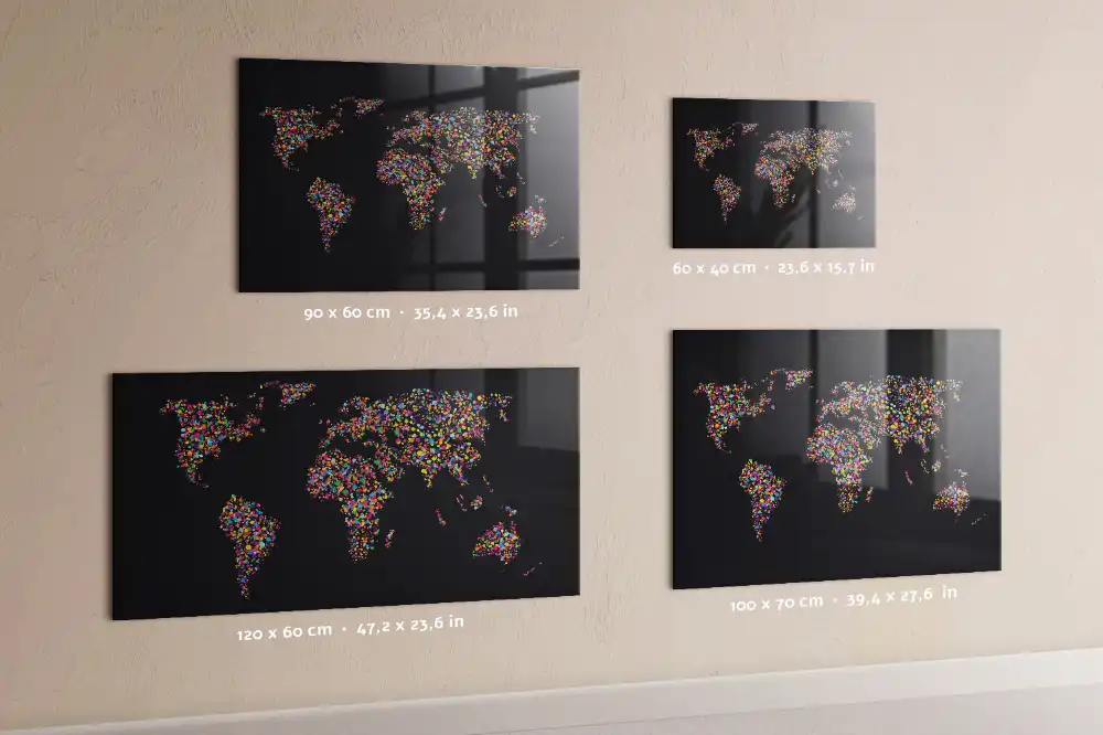 Magnetyczna tablica punktowa mapa świata