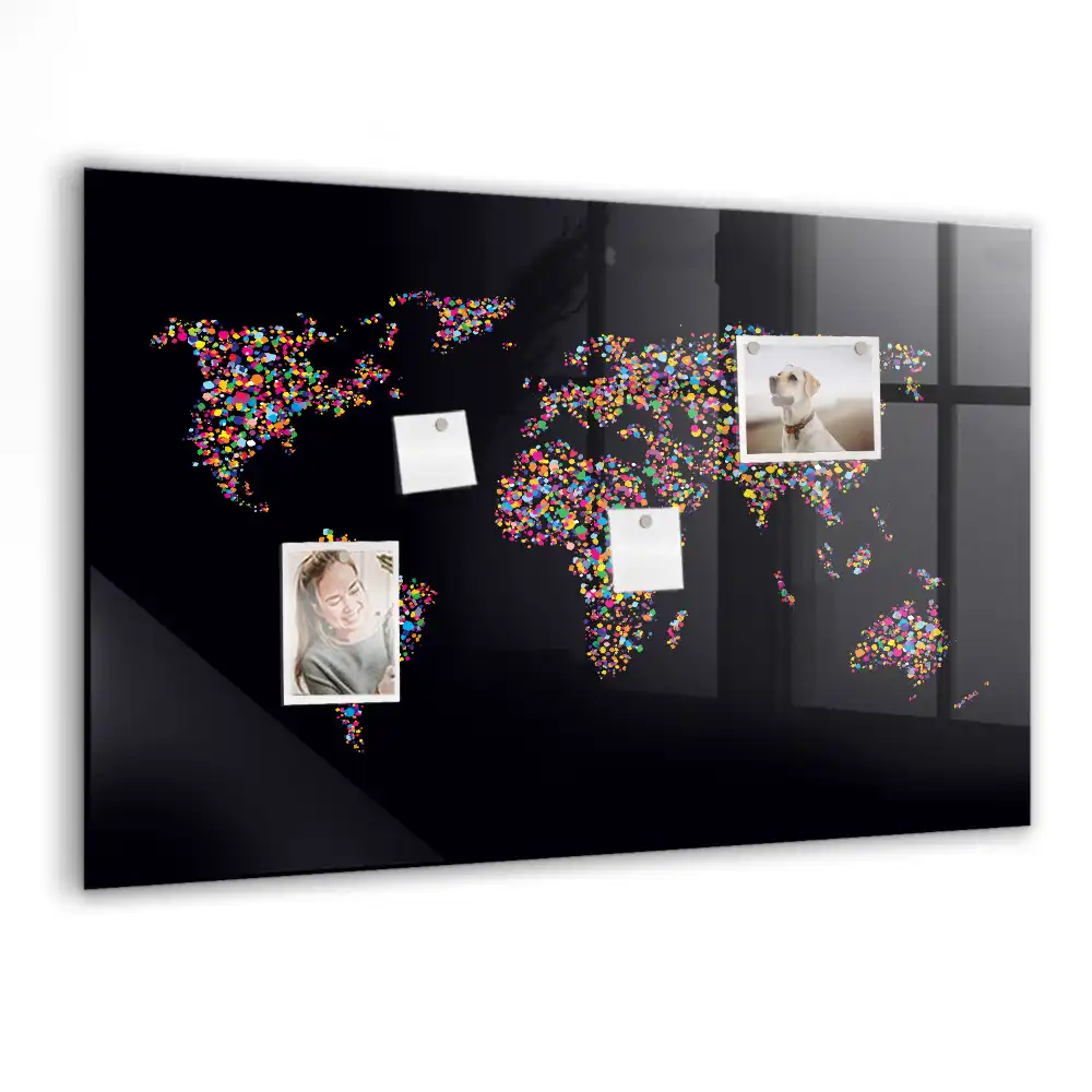 Magnetyczna tablica punktowa mapa świata