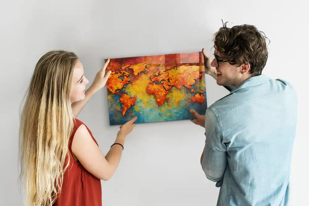 Magnetyczna tablica ozdobna mapa świata