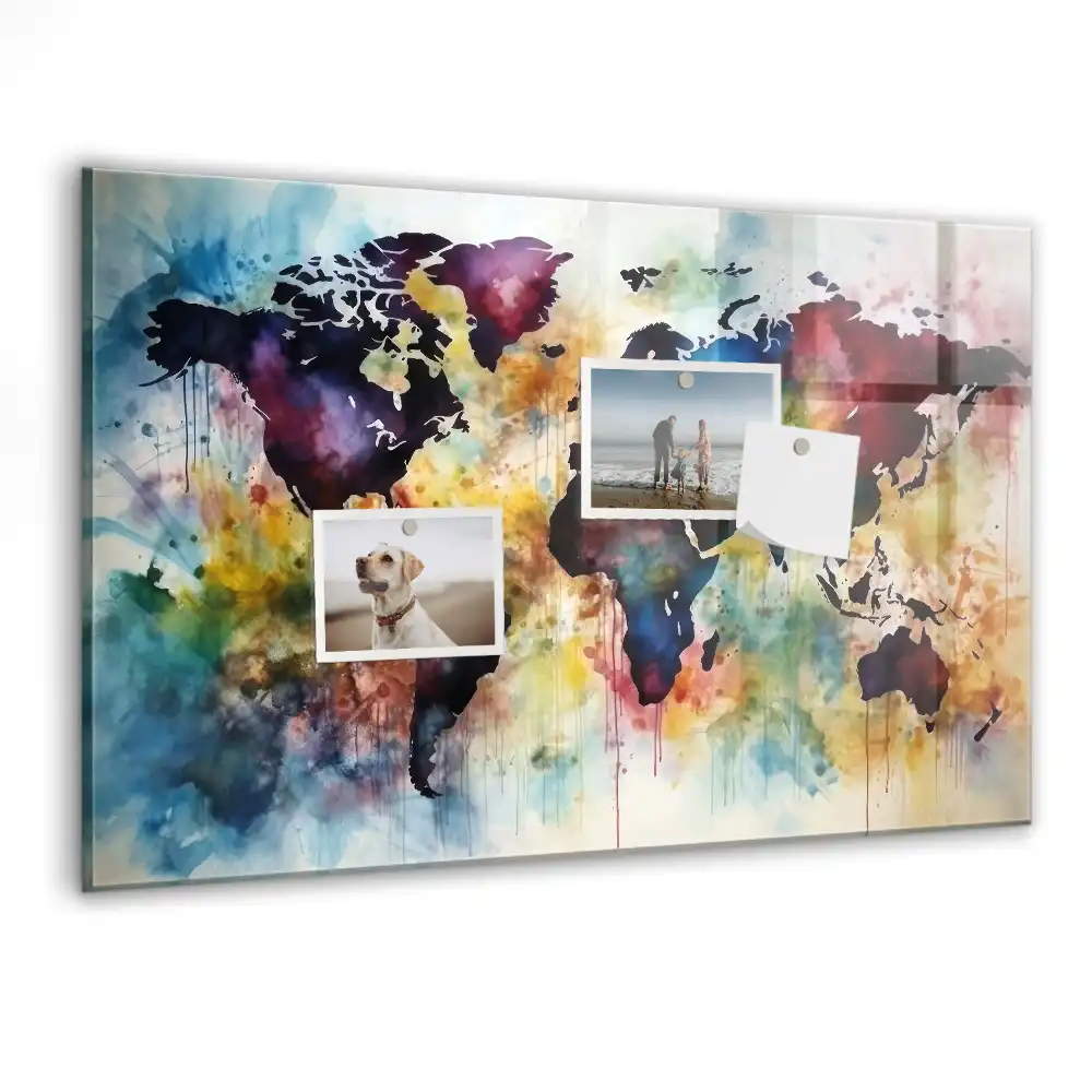Tablica na magnesy akwarelowy atlas