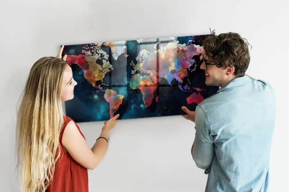 Tablica magnetyczna na ścianę geometria świata