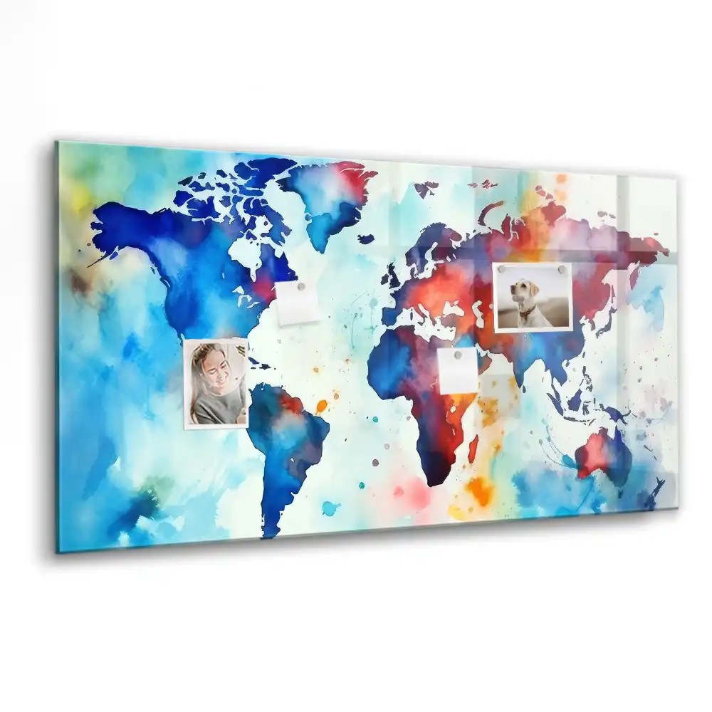Szklana tablica magnetyczna malowany atlas