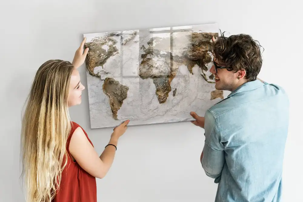 Tablica na magnesy historyczna mapa świata