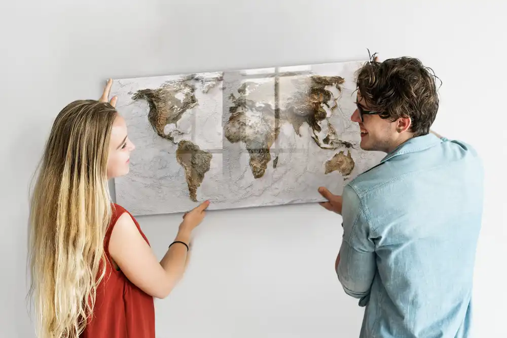 Tablica na magnesy historyczna mapa świata