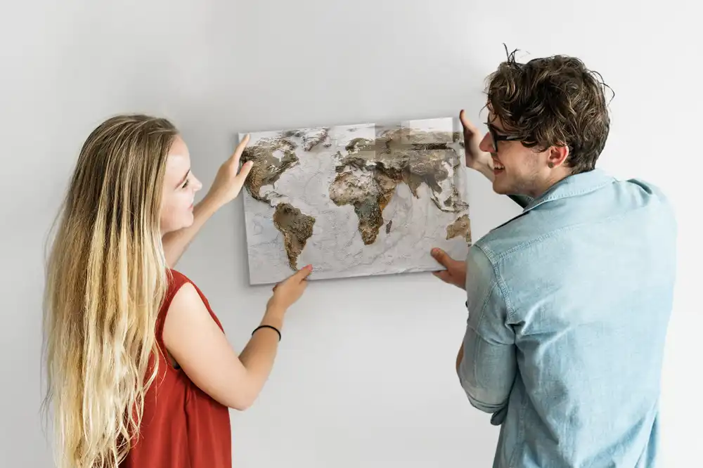 Tablica na magnesy historyczna mapa świata