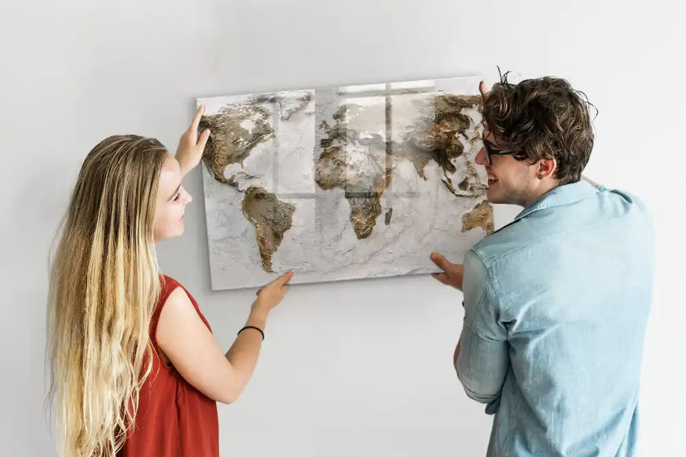 Tablica na magnesy historyczna mapa świata