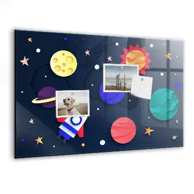 Tablica magnetyczna na ścianę kosmos dla dzieci
