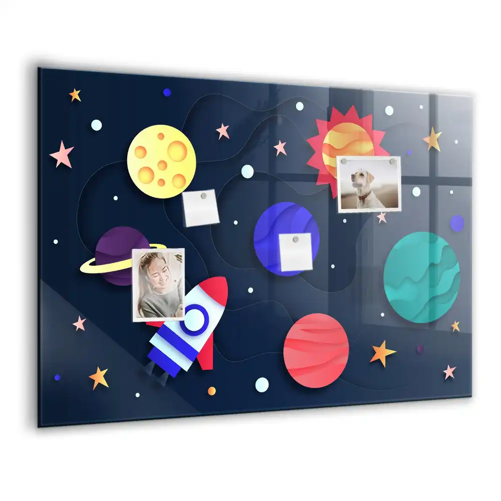 Tablica magnetyczna na ścianę kosmos dla dzieci