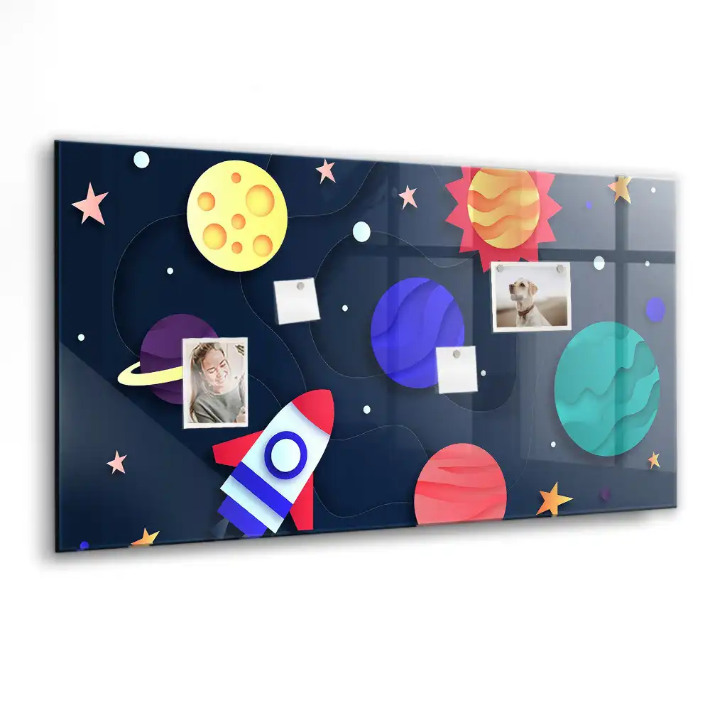 Tablica magnetyczna na ścianę kosmos dla dzieci