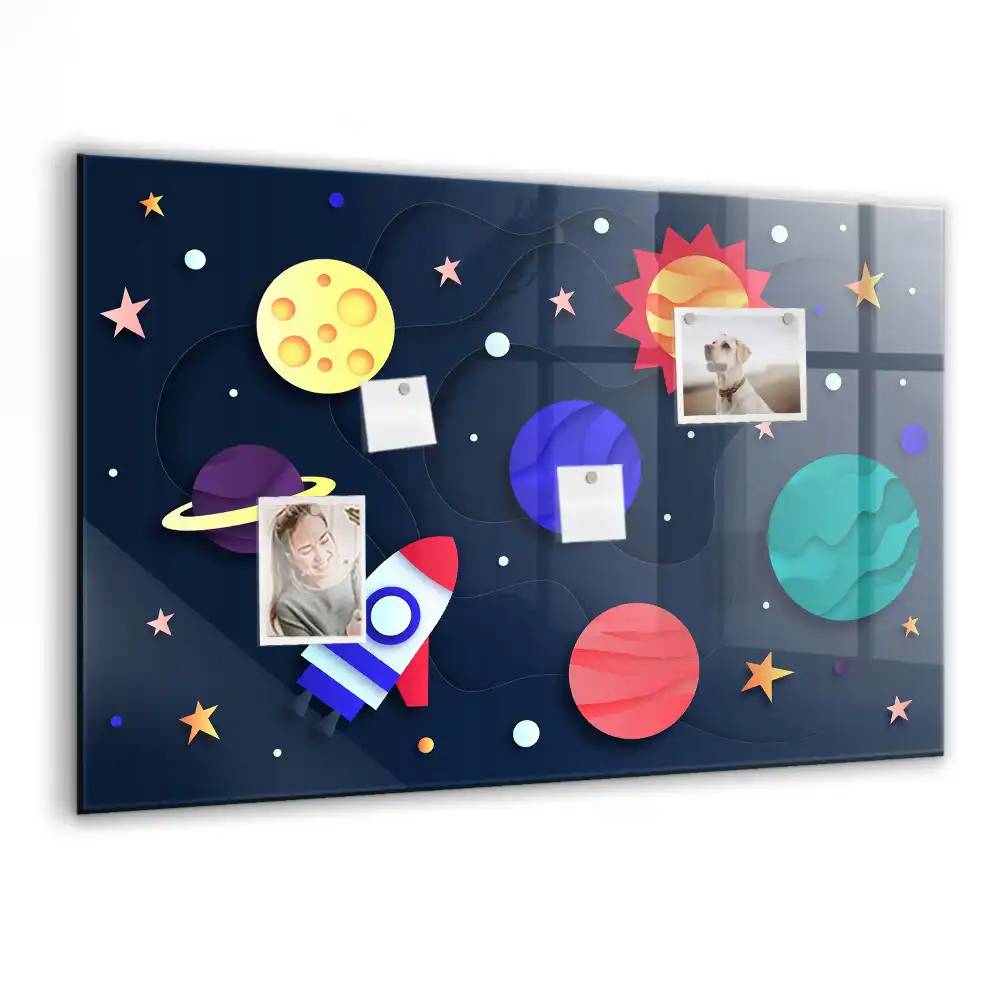 Tablica magnetyczna na ścianę kosmos dla dzieci