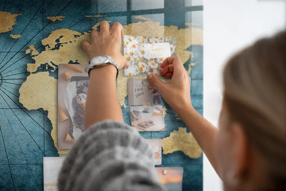Magnetyczna tablica przestrzenna mapa świata