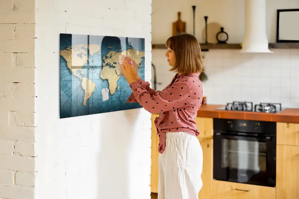 Magnetyczna tablica przestrzenna mapa świata