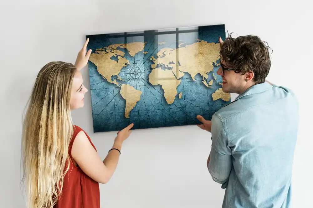 Magnetyczna tablica przestrzenna mapa świata