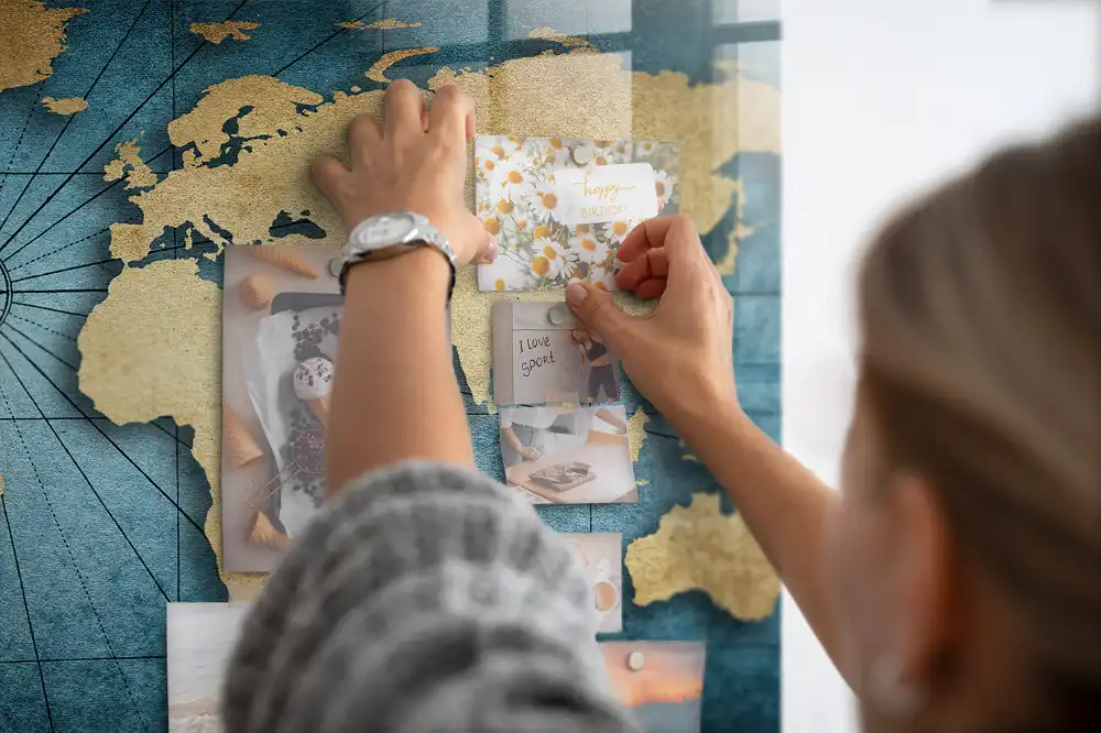 Magnetyczna tablica przestrzenna mapa świata