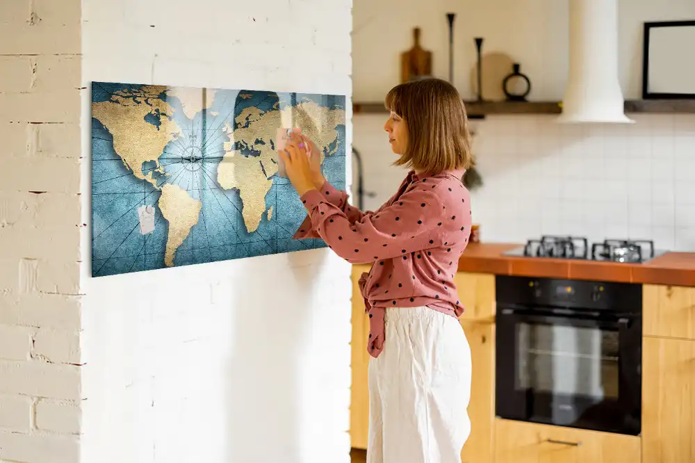 Magnetyczna tablica przestrzenna mapa świata