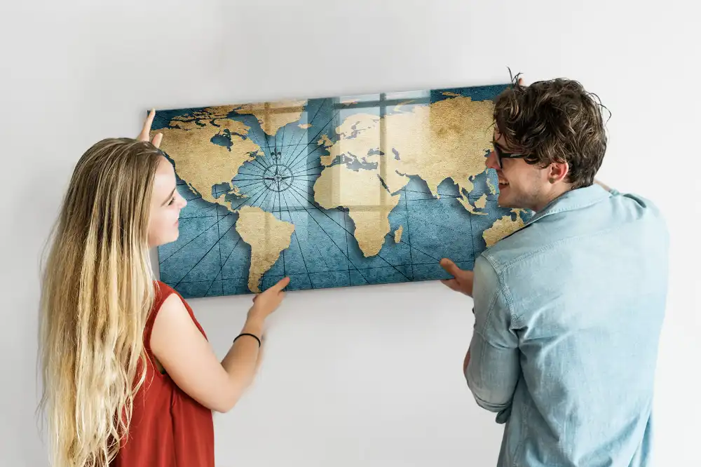 Magnetyczna tablica przestrzenna mapa świata