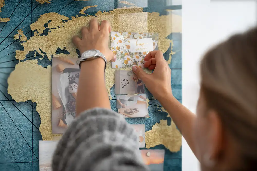 Magnetyczna tablica przestrzenna mapa świata