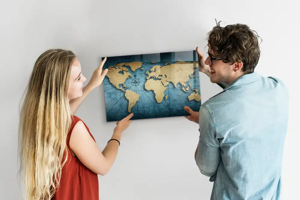 Magnetyczna tablica przestrzenna mapa świata