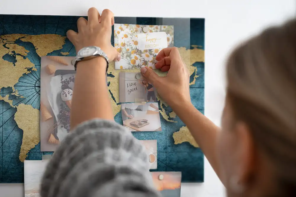 Magnetyczna tablica przestrzenna mapa świata