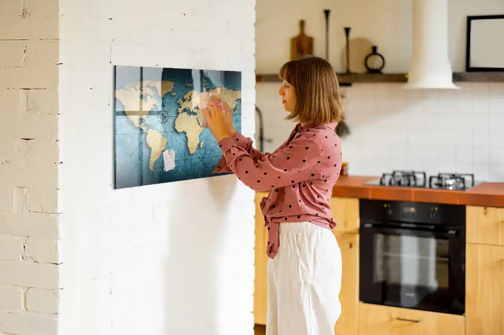 Magnetyczna tablica przestrzenna mapa świata