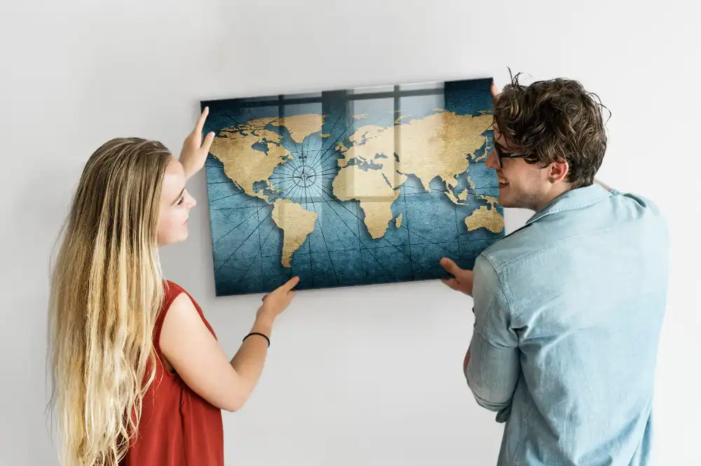 Magnetyczna tablica przestrzenna mapa świata