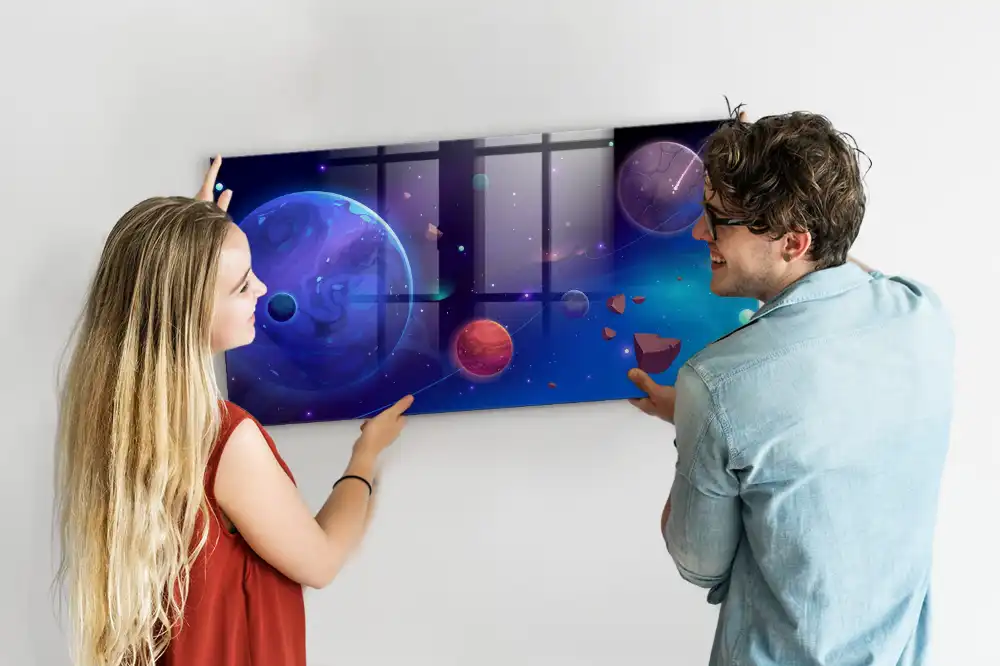 Szklana tablica magnetyczna układ planetarny