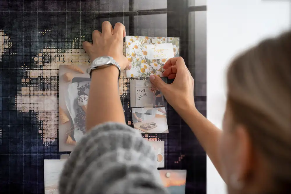 Tablica na magnesy artystyczna mapa świata