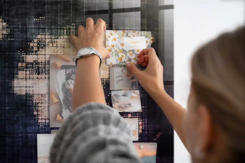 Tablica na magnesy artystyczna mapa świata