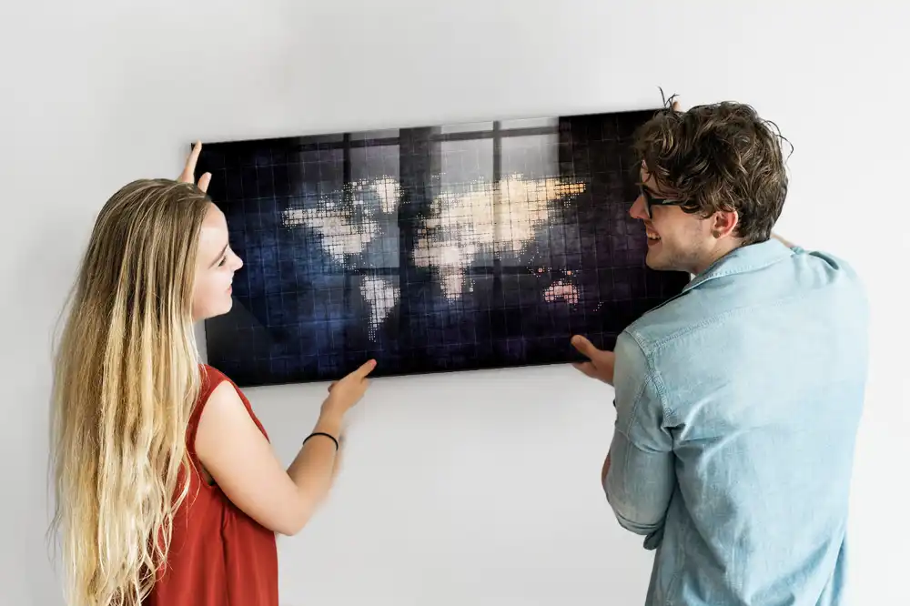 Tablica na magnesy artystyczna mapa świata