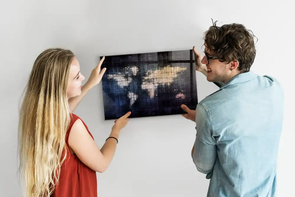 Tablica na magnesy artystyczna mapa świata