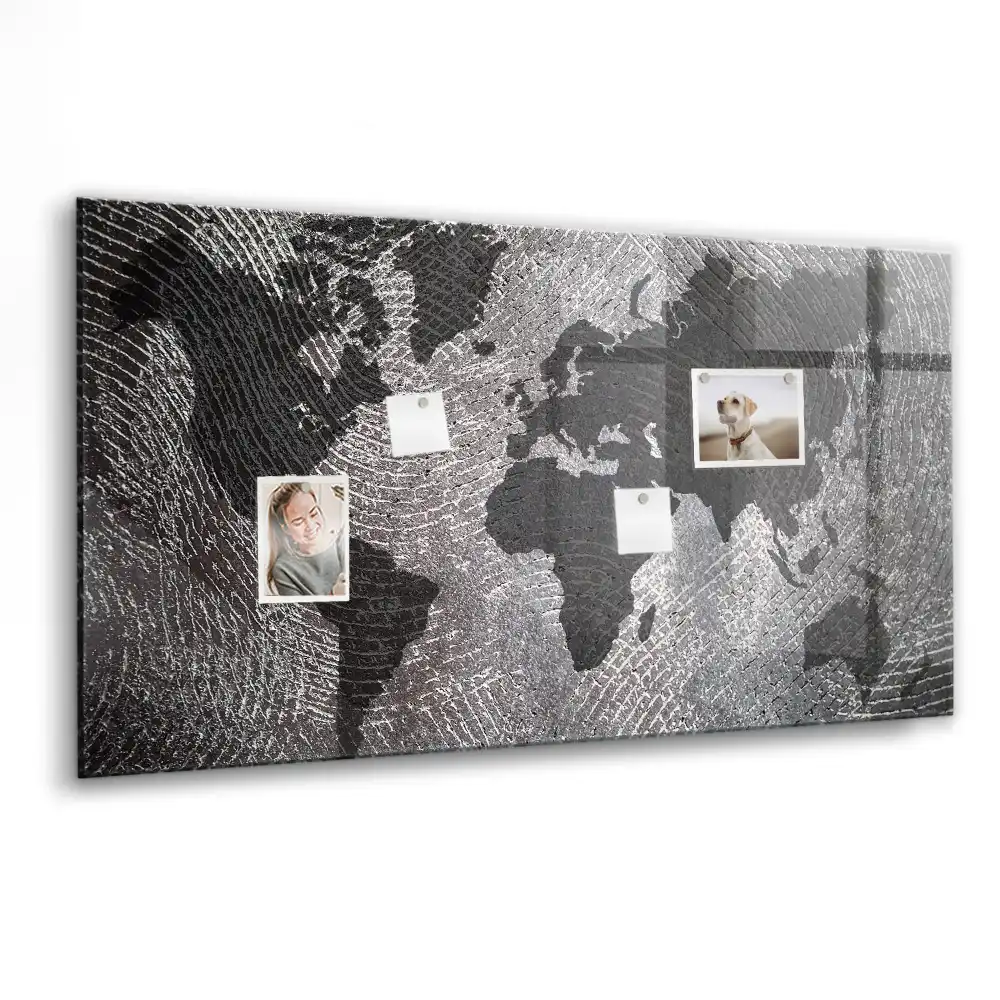 Magnetyczna tablica betonowa mapa świata