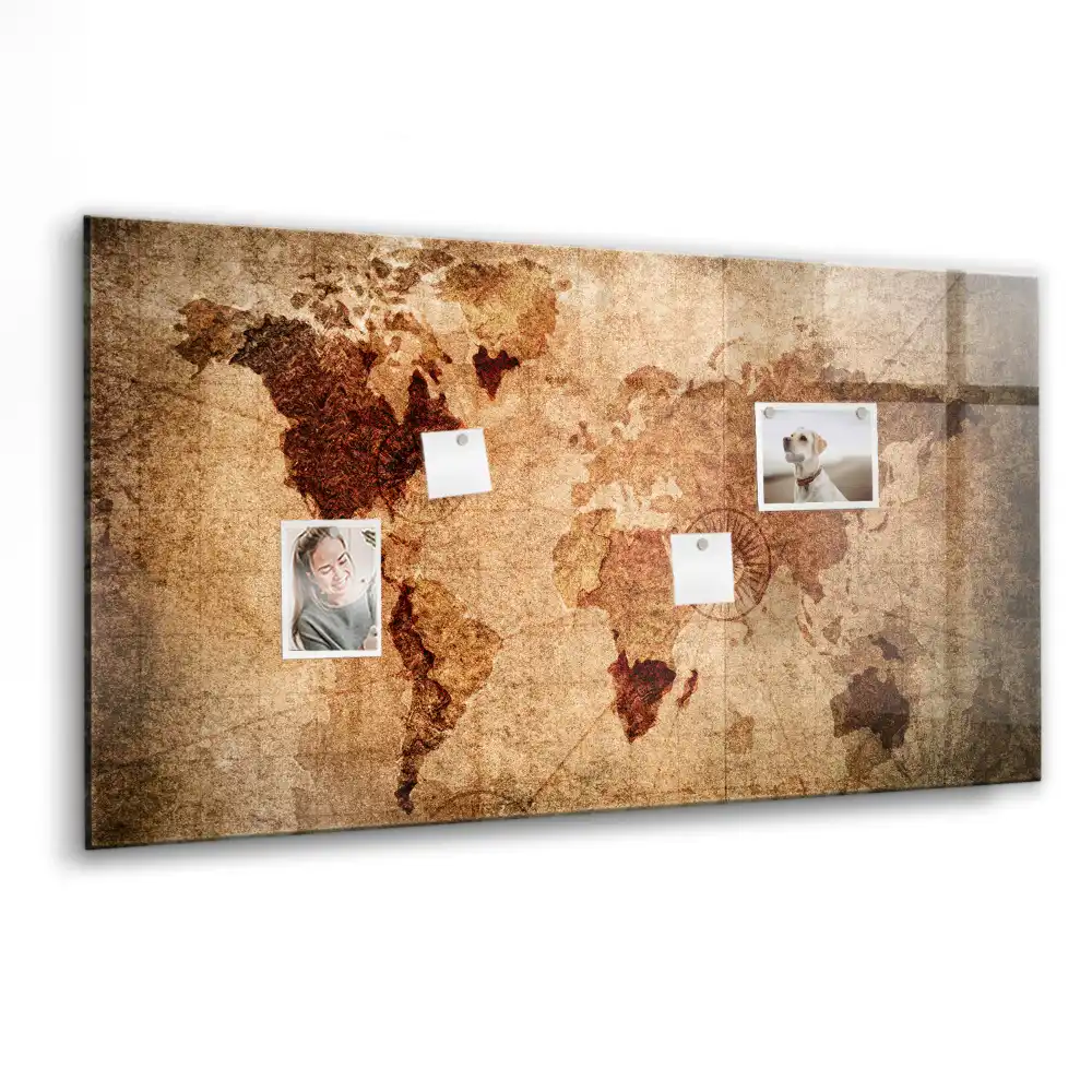 Magnetyczna tablica historyczna mapa świata