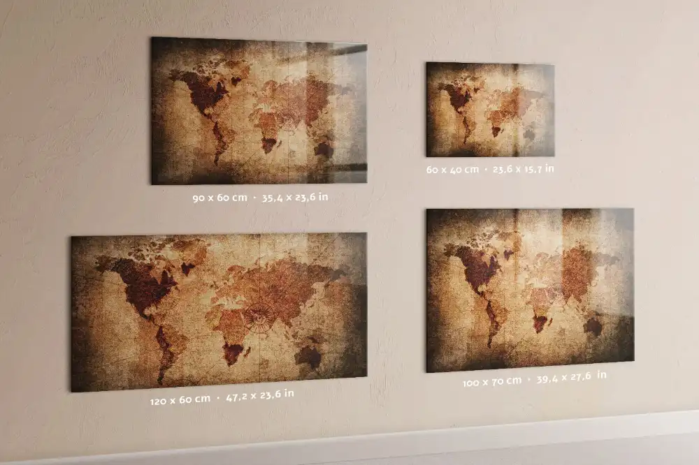 Magnetyczna tablica historyczna mapa świata