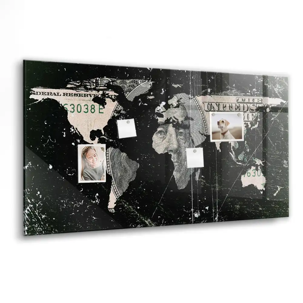 Magnetyczna tablica finansowa mapa świata