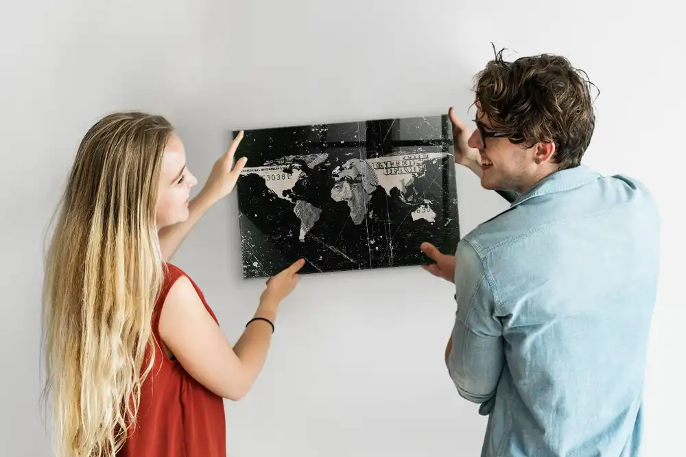 Magnetyczna tablica finansowa mapa świata