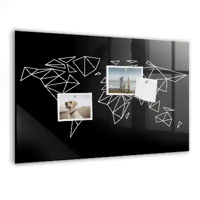 Tablica na magnesy współczesna mapa świata