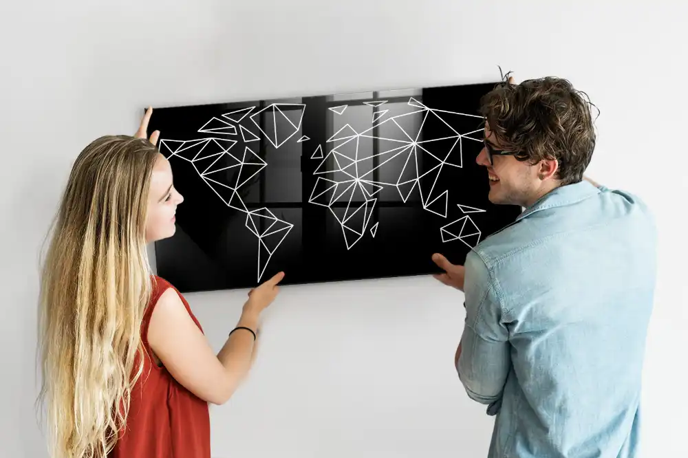 Tablica na magnesy współczesna mapa świata