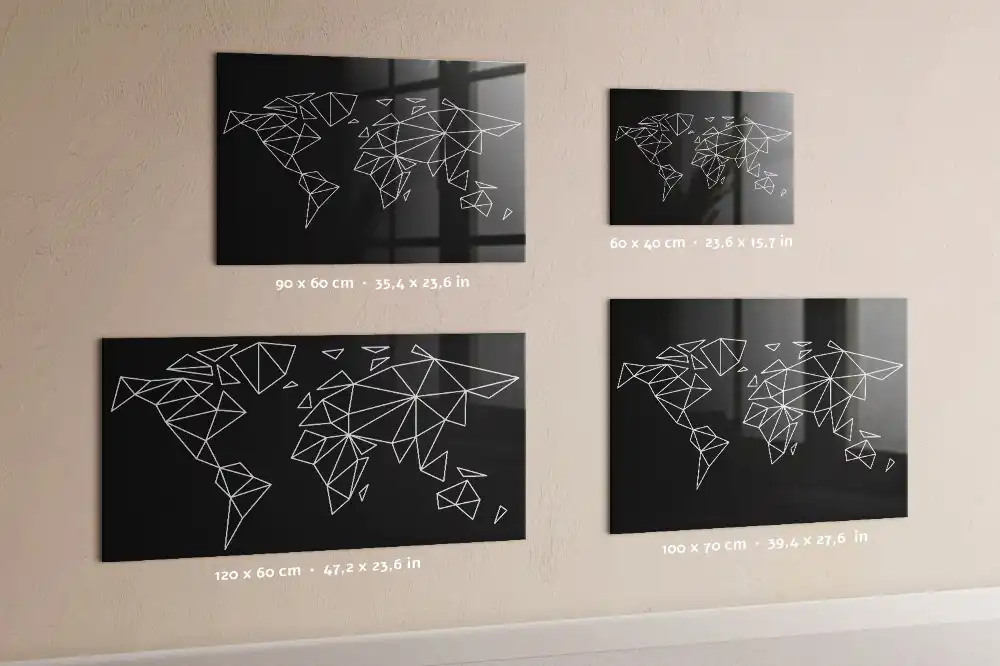 Tablica na magnesy współczesna mapa świata