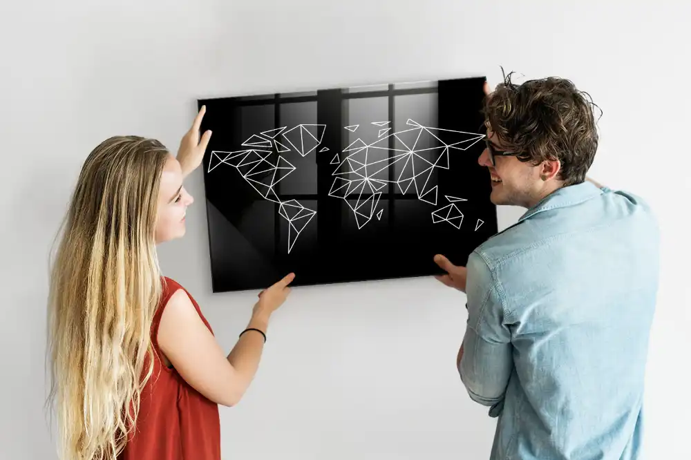 Tablica na magnesy współczesna mapa świata