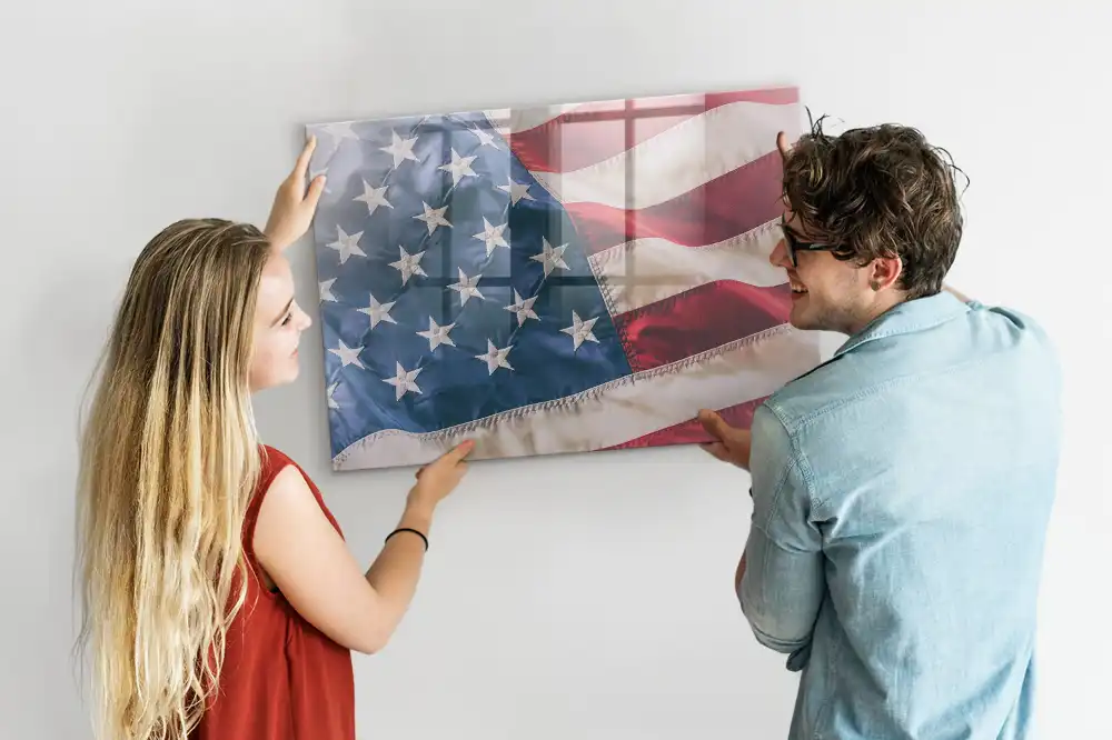 Szklana tablica magnetyczna flaga usa