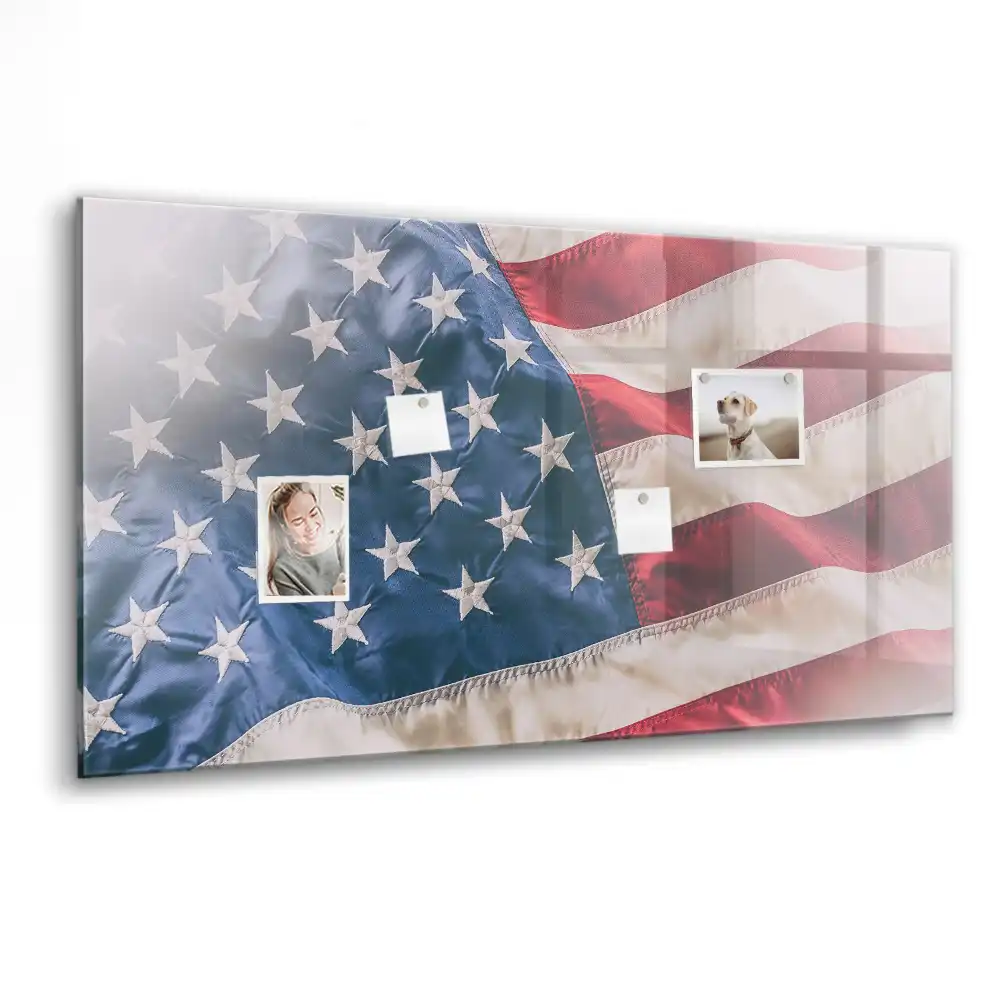 Szklana tablica magnetyczna flaga usa