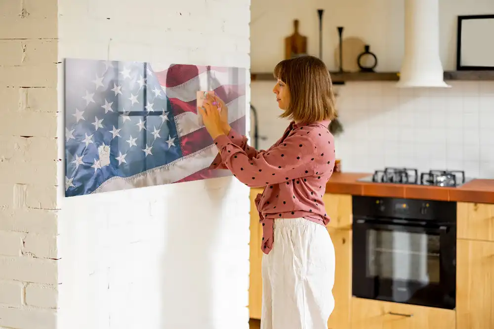 Szklana tablica magnetyczna flaga usa