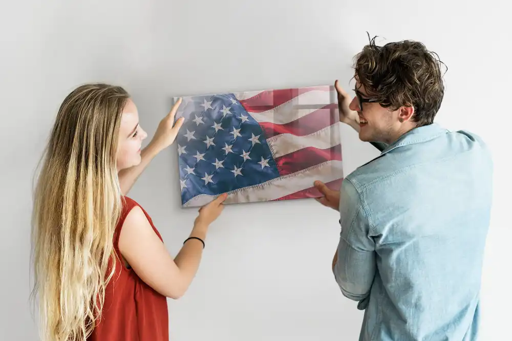 Szklana tablica magnetyczna flaga usa