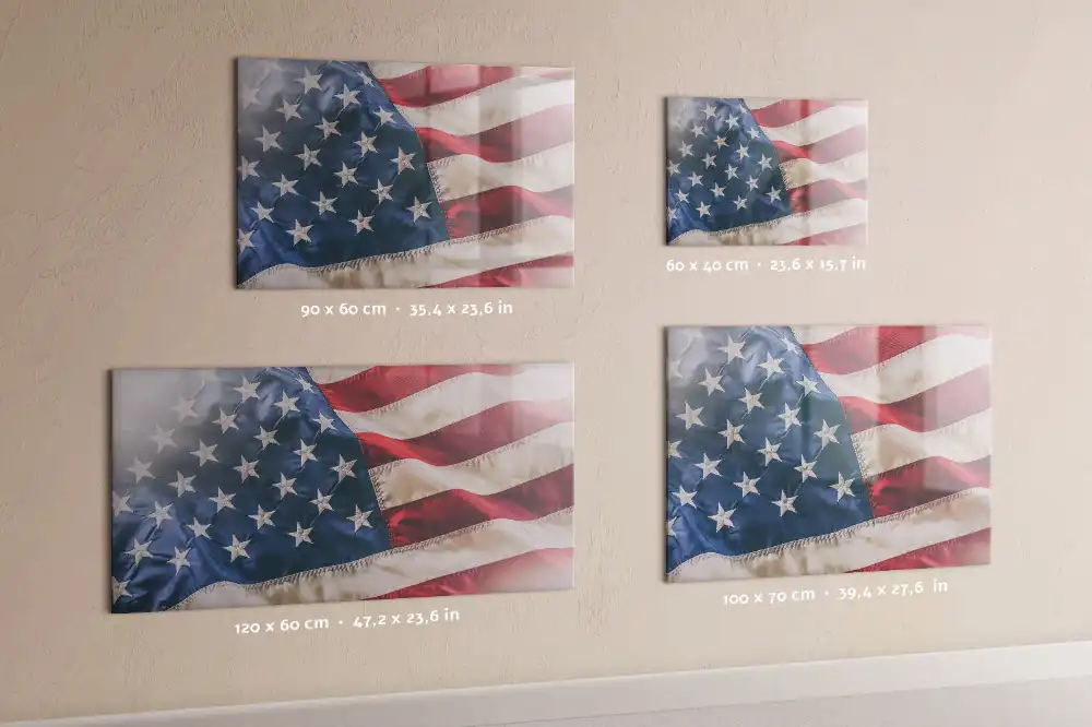 Szklana tablica magnetyczna flaga usa