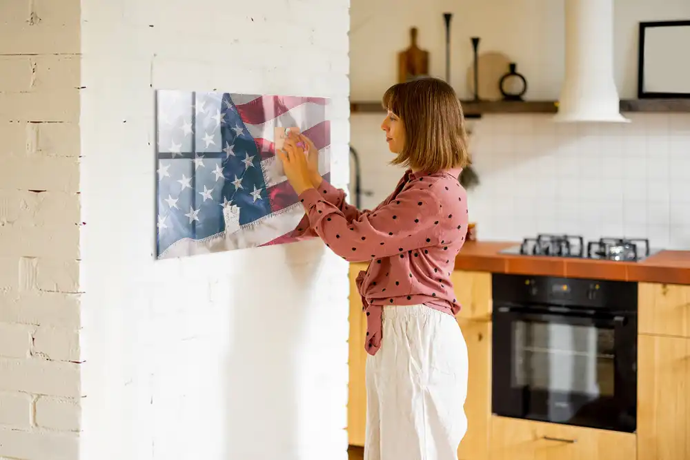 Szklana tablica magnetyczna flaga usa