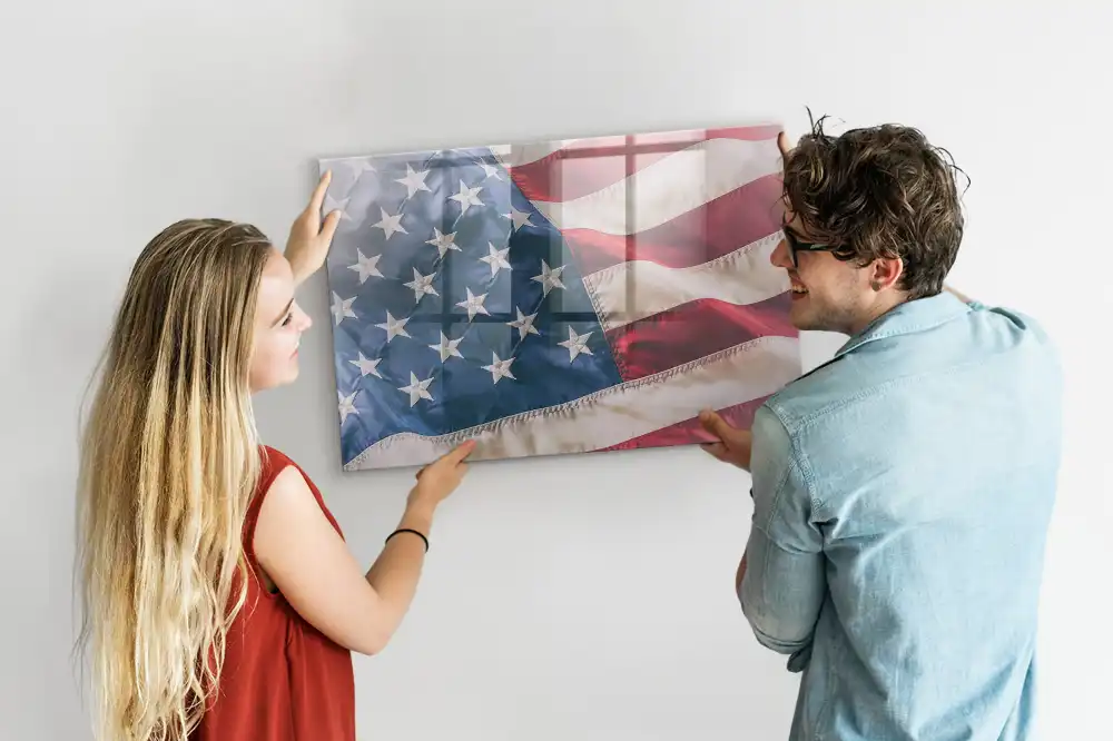 Szklana tablica magnetyczna flaga usa